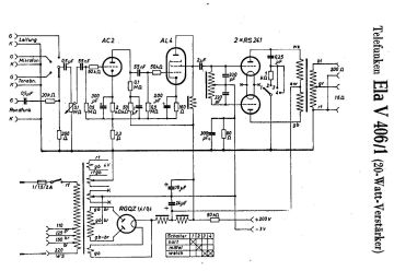Telefunken-Ela V 406 1 ;20 Watt-1938.Amp preview